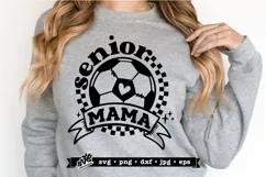 Senior Soccer Mom SVG | Retro Checkered Soccer SVG Product Image 1