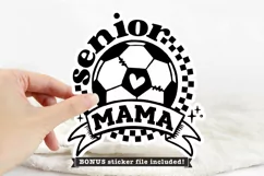 Senior Soccer Mom SVG | Retro Checkered Soccer SVG Product Image 5