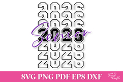 Senior 2026 Stacked SVG Quote Product Image 1