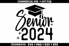 Senior 2024 SVG | Graduation SVG | 2024 Graduate SVG Product Image 1