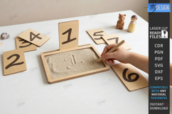 Sensory Sand Tray Writing Laser Cut | Kids Montessori Toy Product Image 1