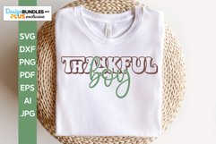 Thankful Boy SVG | Fall Design Product Image 1