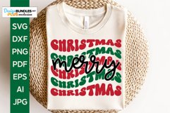 Merry Christmas Retro SVG | Christmas / Winter Design Product Image 1