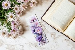 Floral Bookmark, September Bookmark, Aster Flowers Bookmark Product Image 2
