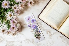 Floral Bookmark, September Bookmark, Aster Flowers Bookmark Product Image 4