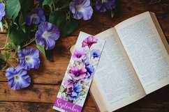 Floral Bookmark, September Bookmark, Morning Glory Bookmark Product Image 3