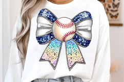 Sequin Baseball Bow png - Baseball Shirt png Product Image 2