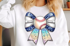 Sequin Baseball Bow png - Baseball Shirt png Product Image 3