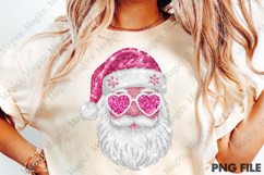 Sequin Christmas Faux Glitter Santa Png Product Image 1