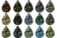Sequin Teardrop Earring Sublimation Designs, Mix Sequins s1 Product Image 2