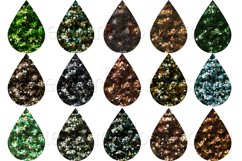 Sequin Teardrop Earring Sublimation Designs, Mix Sequins s2 Product Image 2