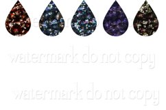 Sequin Teardrop Earring Sublimation Designs, Mix Sequins s3 Product Image 3