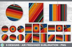Bundle of six Serape car air freshener sublimation designs