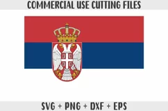 Serbia Flag SVG Original Colors - Cut files for Cricut Product Image 1