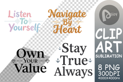 Serene Soulful Wisdom Quote Sublimation Product Image 1