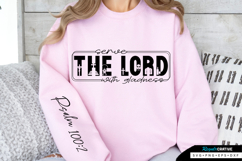 Serve The Lord With Gladness Sleeve SVG Design Product Image 1