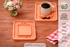 Kitchen Serving Trays Bundle Laser Cut. Tea Serving Tray SVG Product Image 8