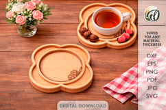 Kitchen Serving Trays Bundle Laser Cut. Tea Serving Tray SVG Product Image 9