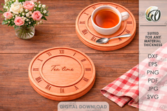 Kitchen Serving Trays Bundle Laser Cut. Tea Serving Tray SVG Product Image 11