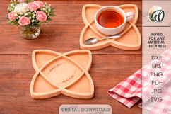 Kitchen Serving Trays Bundle Laser Cut. Tea Serving Tray SVG Product Image 12