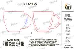 3D Kitchen Serving Tray Laser Cut. Tea Serving Tray SVG Product Image 2