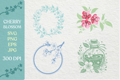 Cherry Blossoms SVG PNG Product Image 1