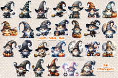 Retro Halloween Stickers Printable BUNDLE | Cute Spooky PNG Product Image 2