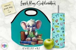 School Lunch Bag Sublimation | Kids Alphabet Tumbler Wrap Product Image 1