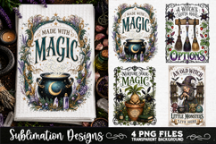 Magic Witchy Kitchen Towels PNG Sublimation Designs 4 Files Product Image 3