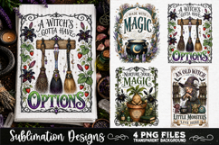 Magic Witchy Kitchen Towels PNG Sublimation Designs 4 Files Product Image 4