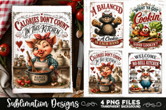 Funny Kitchen Towel 4 PNG Retro PNG Sublimation Product Image 3