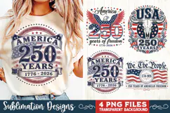 USA 250th Anniversary 4 PNG Sublimation, Patriotic 4th Product Image 4