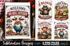 Funny Kitchen Towel 4 PNG Retro PNG Sublimation Product Image 4