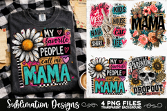 Trendy Mama PNG , Retro Collage Mama 4 Designs Sublimation Product Image 3