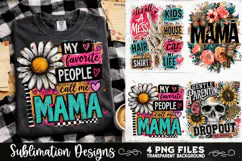 Trendy Mama PNG , Retro Collage Mama 4 Designs Sublimation Product Image 3
