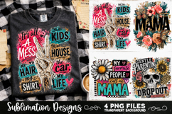 Trendy Mama PNG , Retro Collage Mama 4 Designs Sublimation Product Image 4