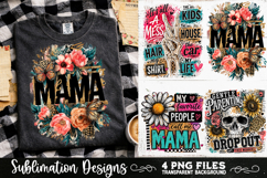 Trendy Mama PNG , Retro Collage Mama 4 Designs Sublimation Product Image 2