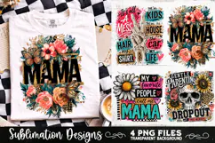 Trendy Mama PNG , Retro Collage Mama 4 Designs Sublimation Product Image 6