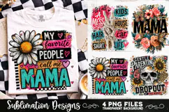 Trendy Mama PNG , Retro Collage Mama 4 Designs Sublimation Product Image 7