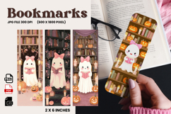 Halloween Bookmark Pumpkin Cute Ghost Design Printable_10 Product Image 1