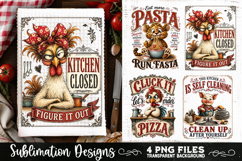 Funny Kitchen Towel 4 PNG Retro PNG Sublimation Product Image 1