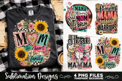 Trendy Mama PNG , Retro Collage Mama 4 Designs Sublimation Product Image 5