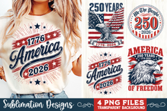 USA 250th Anniversary 4 PNG Sublimation, Patriotic 4th Product Image 3