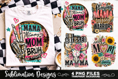 Trendy Mama PNG , Retro Collage Mama 4 Designs Sublimation Product Image 6
