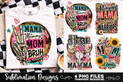 Trendy Mama PNG , Retro Collage Mama 4 Designs Sublimation Product Image 6