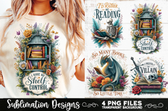 Reading sublimation PNG, Reading 4 PNG, Book Lover PNG Product Image 2