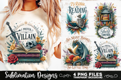 Reading sublimation PNG, Reading 4 PNG, Book Lover PNG Product Image 3