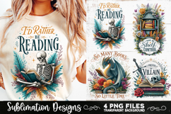 Reading sublimation PNG, Reading 4 PNG, Book Lover PNG Product Image 4