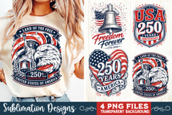 USA 250th Anniversary 4 PNG Sublimation, Patriotic 4th Product Image 2