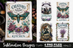Magic Witchy Kitchen Towels PNG Sublimation Designs 4 Files Product Image 4